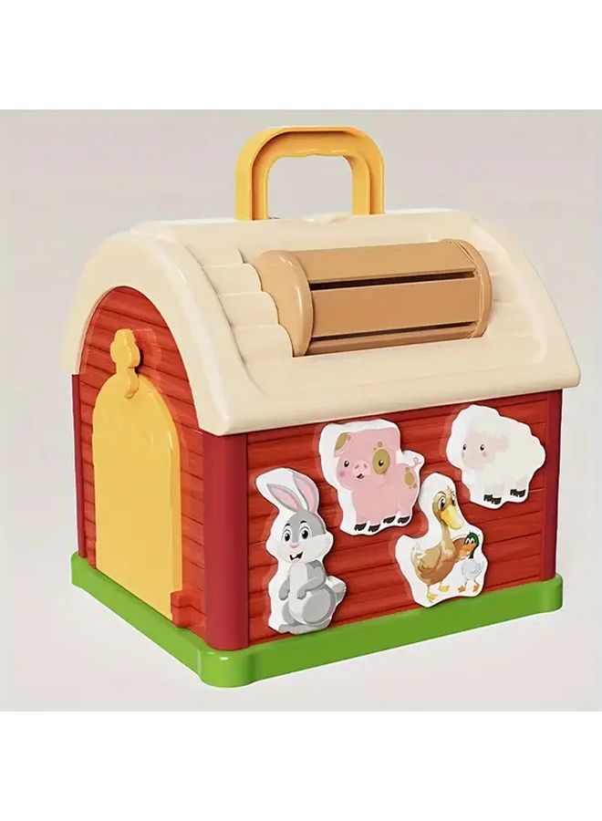 1 مجموعة مزرعة الحيوانات مكعبات البناء منزل شكل مطابقة الألغاز ألعاب - Image 5